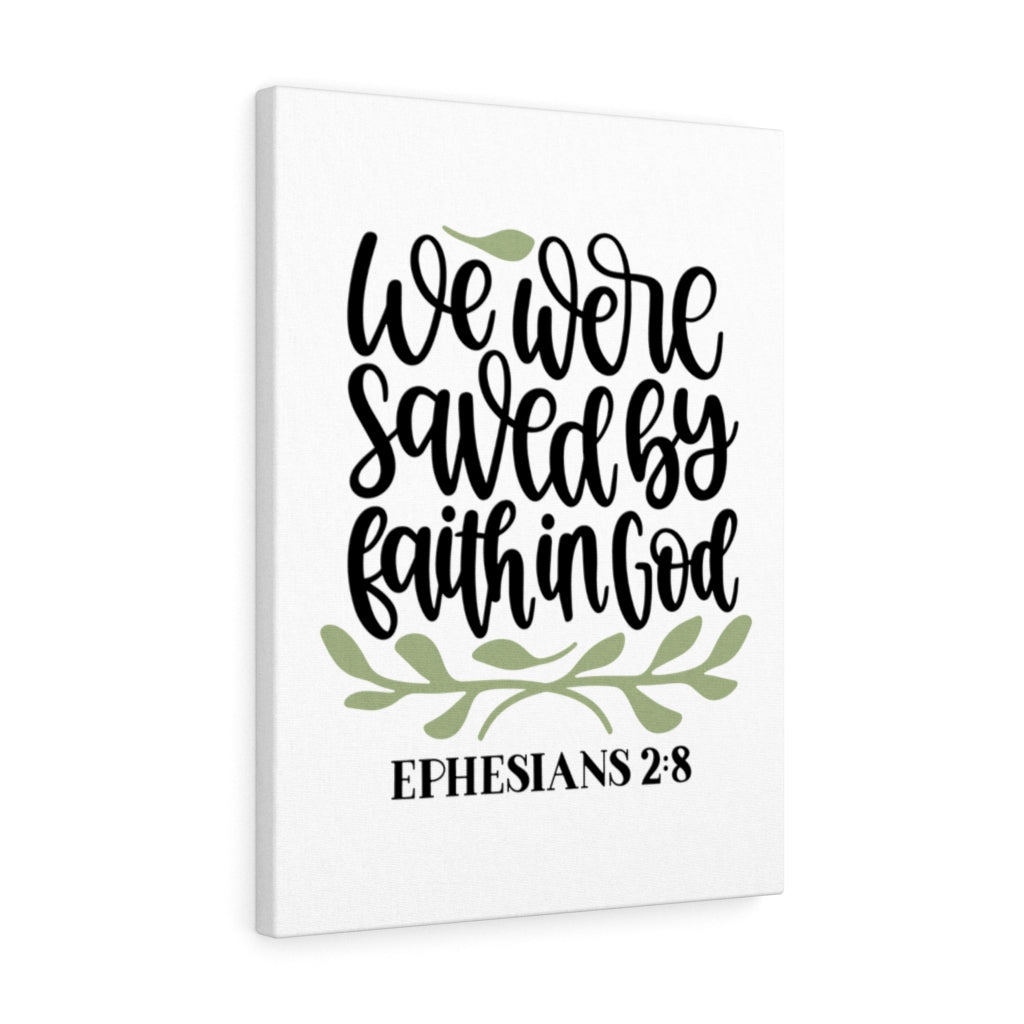 Scripture Walls Faith In God Ephesians 2:8 Bible Verse Canvas Christian Wall Art Ready to Hang Unframed-Express Your Love Gifts