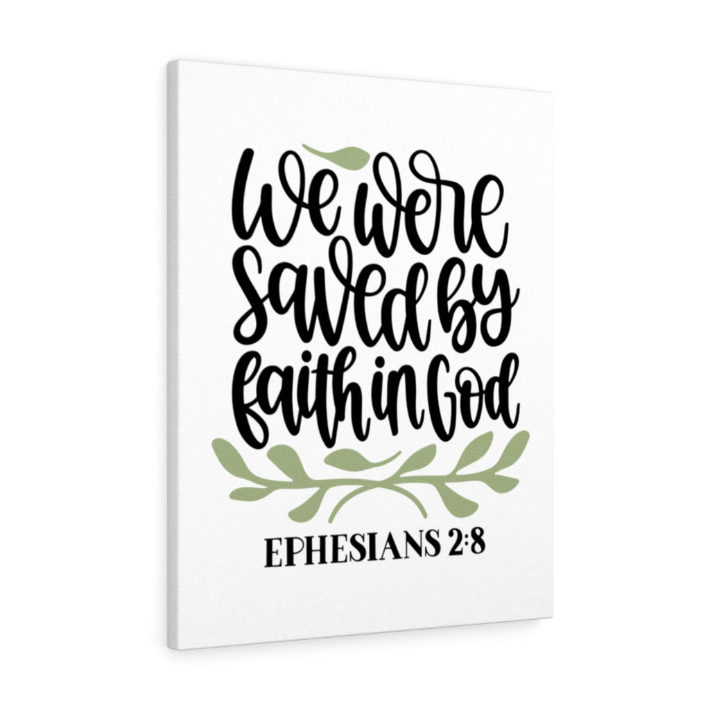 Scripture Walls Faith In God Ephesians 2:8 Bible Verse Canvas Christian Wall Art Ready to Hang Unframed-Express Your Love Gifts