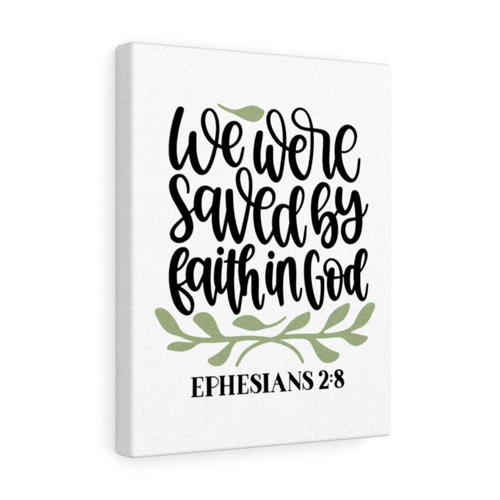 Scripture Walls Faith In God Ephesians 2:8 Bible Verse Canvas Christian Wall Art Ready to Hang Unframed-Express Your Love Gifts