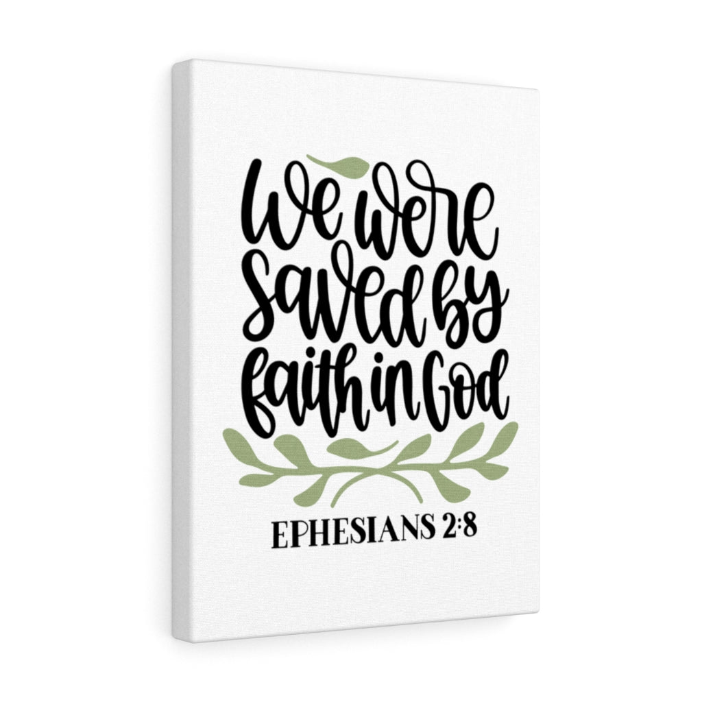 Scripture Walls Faith In God Ephesians 2:8 Bible Verse Canvas Christian Wall Art Ready to Hang Unframed-Express Your Love Gifts