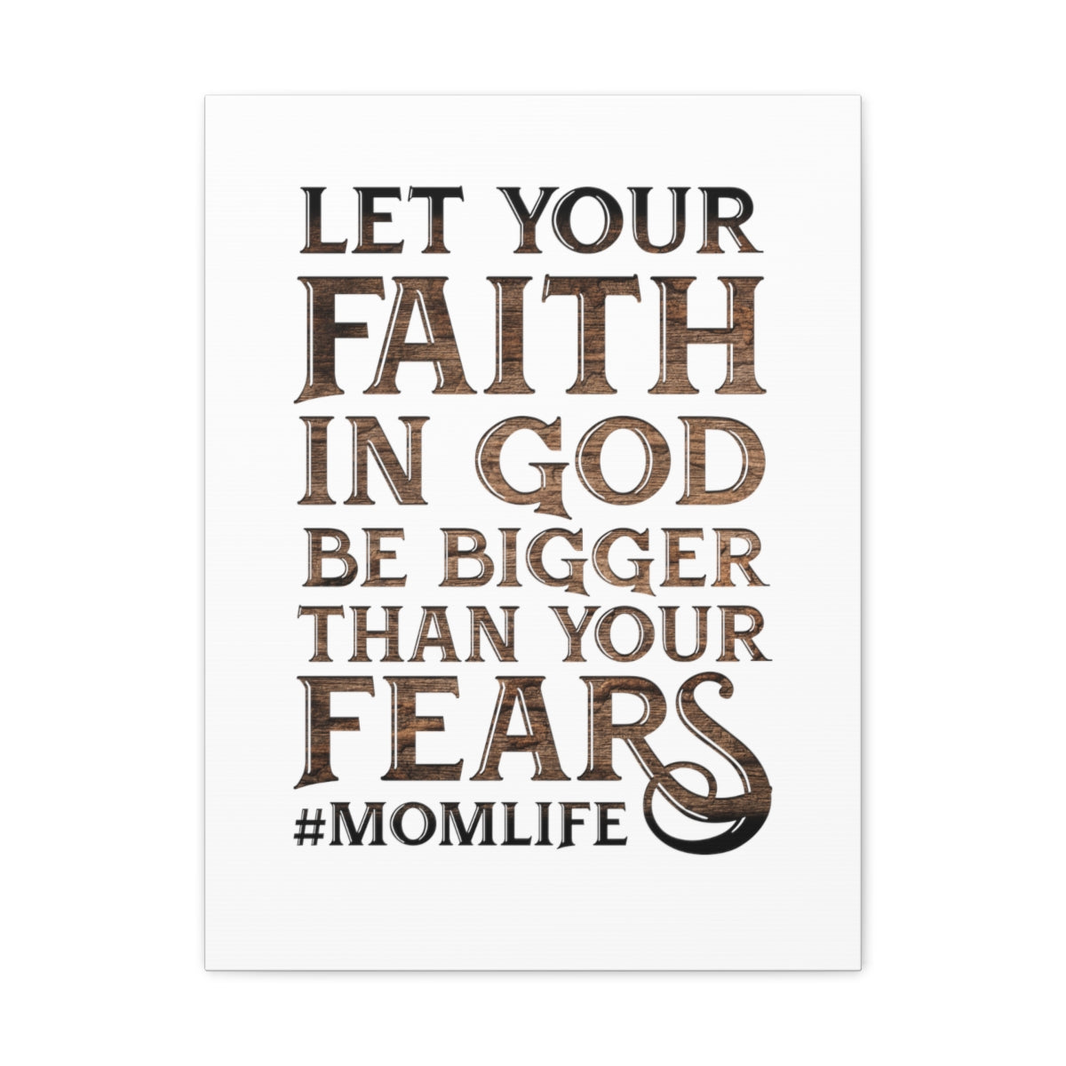 Scripture Walls Faith In God Hebrews 13:6 Wood Christian Wall Art Bible Verse Print Ready to Hang Unframed-Express Your Love Gifts
