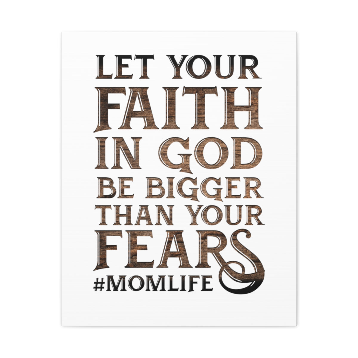 Scripture Walls Faith In God Hebrews 13:6 Wood Christian Wall Art Bible Verse Print Ready to Hang Unframed-Express Your Love Gifts
