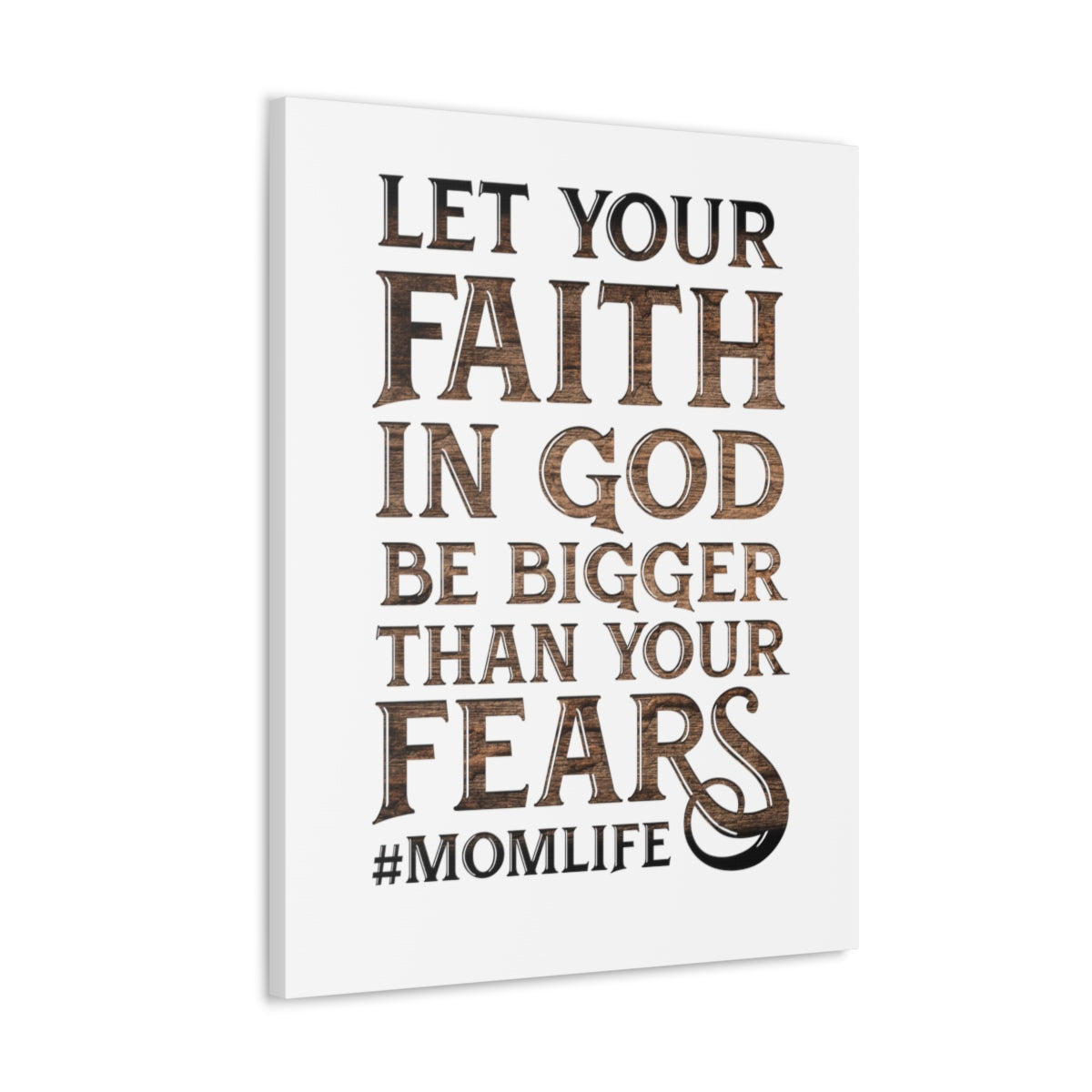 Scripture Walls Faith In God Hebrews 13:6 Wood Christian Wall Art Bible Verse Print Ready to Hang Unframed-Express Your Love Gifts