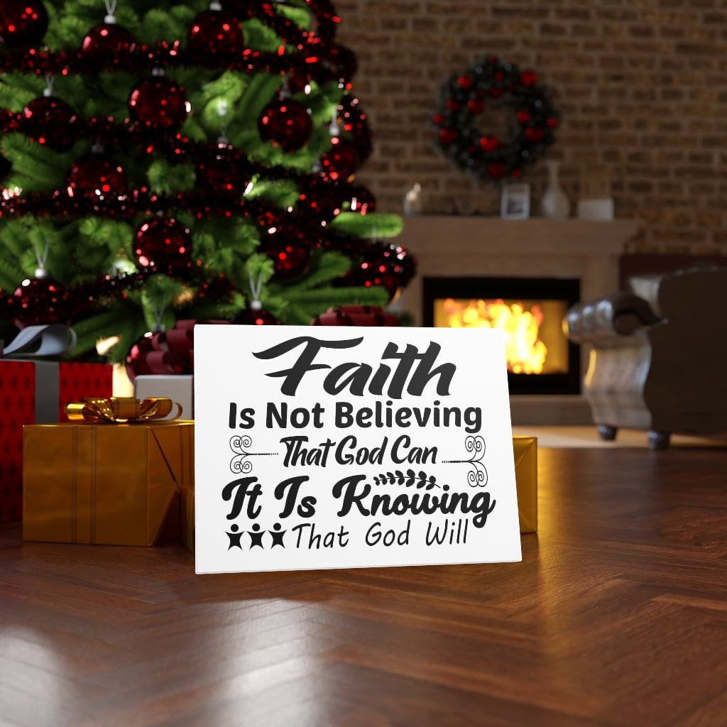 Scripture Walls Faith Is Not Believing It Is Knowing Bible Verse Canvas Christian Wall Art Ready to Hang Unframed-Express Your Love Gifts