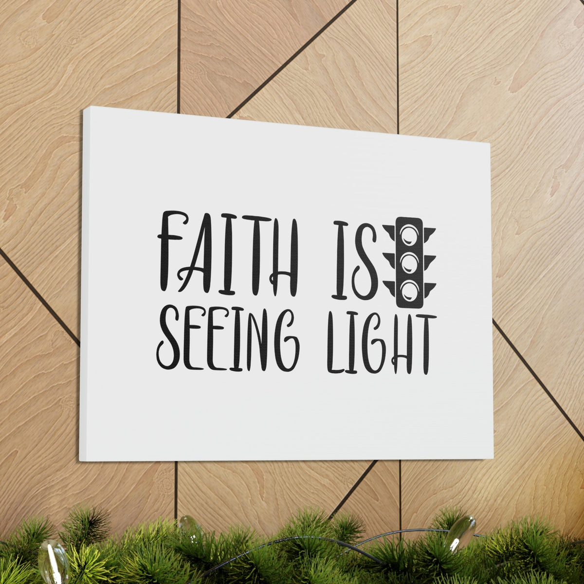 Scripture Walls Faith Is Seeing Light Hebrews 11:1 Traffic Light Christian Wall Art Bible Verse Print Ready to Hang Unframed-Express Your Love Gifts