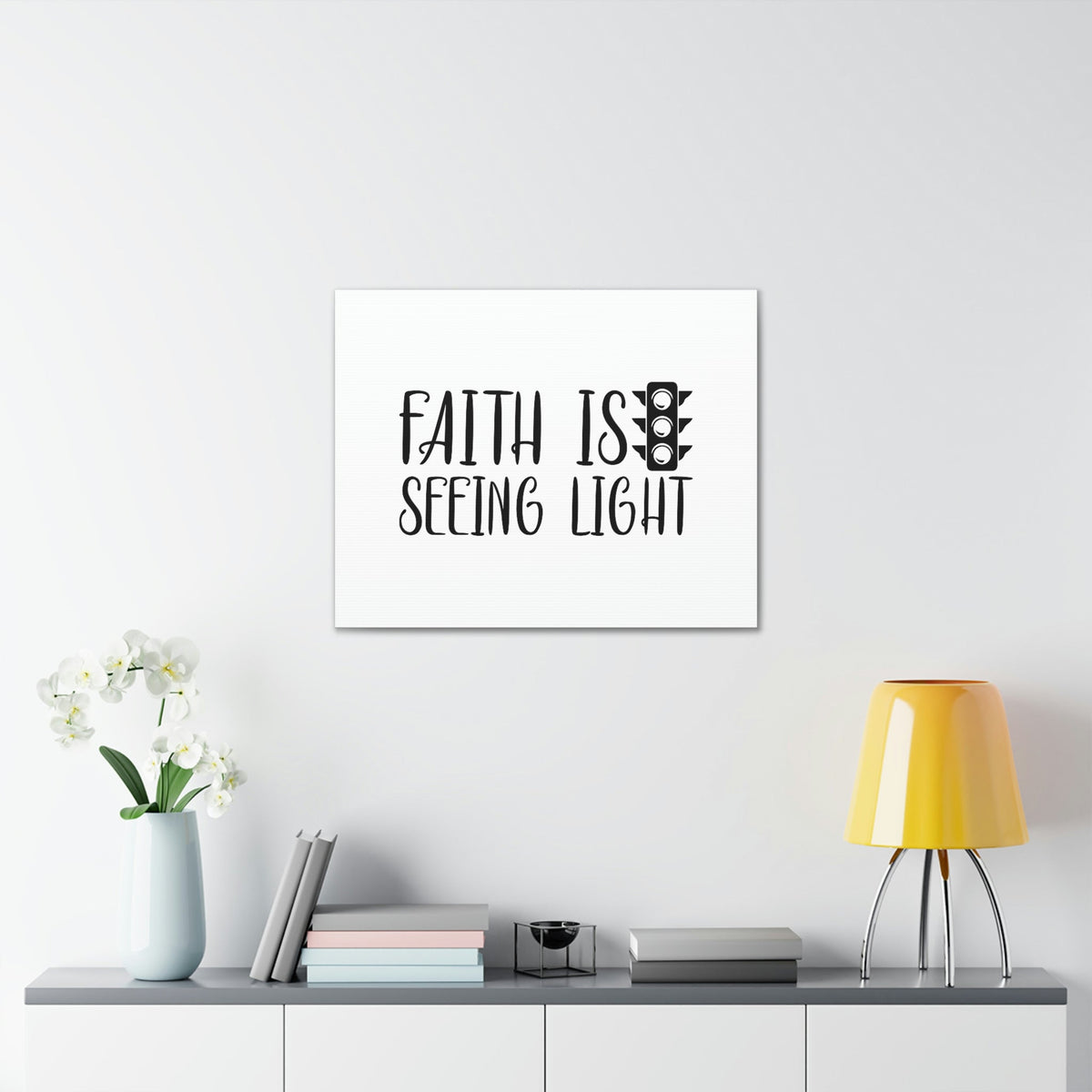 Scripture Walls Faith Is Seeing Light Hebrews 11:1 Traffic Light Christian Wall Art Bible Verse Print Ready to Hang Unframed-Express Your Love Gifts