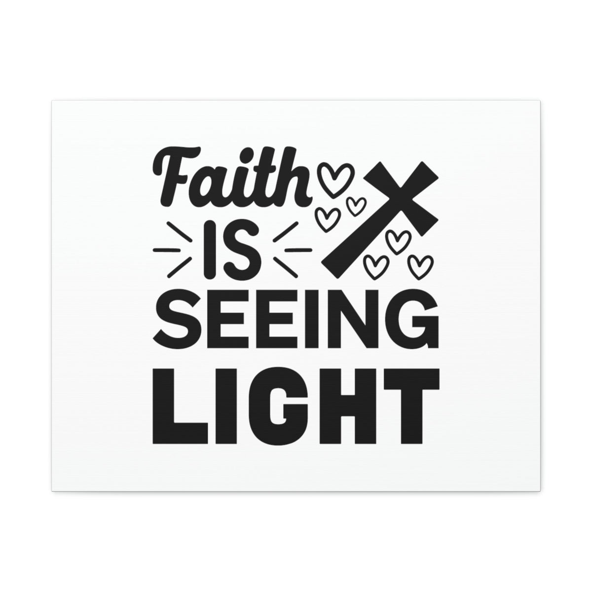 Scripture Walls Faith Is Seeing Light John 8:12 Cross Christian Wall Art Bible Verse Print Ready to Hang Unframed-Express Your Love Gifts