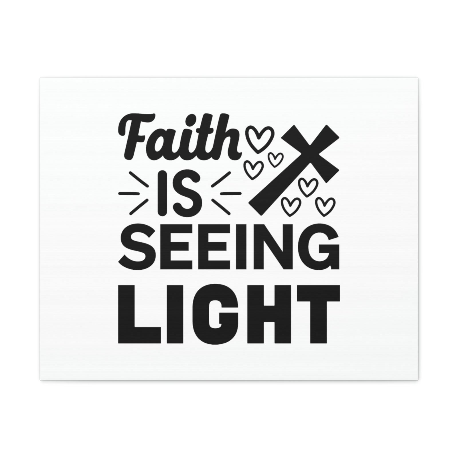 Scripture Walls Faith Is Seeing Light John 8:12 Cross Christian Wall Art Bible Verse Print Ready to Hang Unframed-Express Your Love Gifts