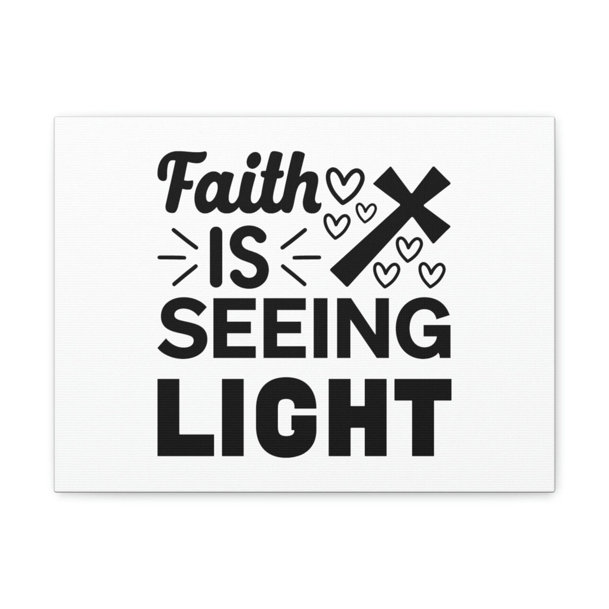 Scripture Walls Faith Is Seeing Light John 8:12 Cross Christian Wall Art Bible Verse Print Ready to Hang Unframed-Express Your Love Gifts