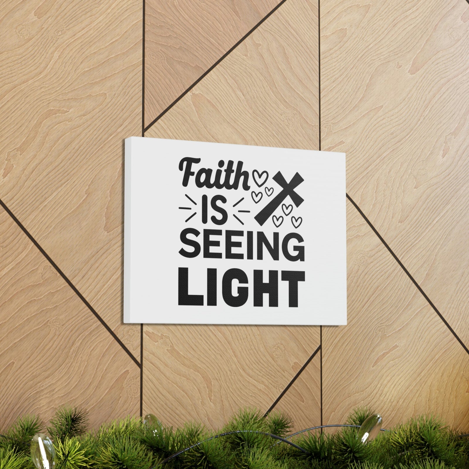 Scripture Walls Faith Is Seeing Light John 8:12 Cross Christian Wall Art Bible Verse Print Ready to Hang Unframed-Express Your Love Gifts