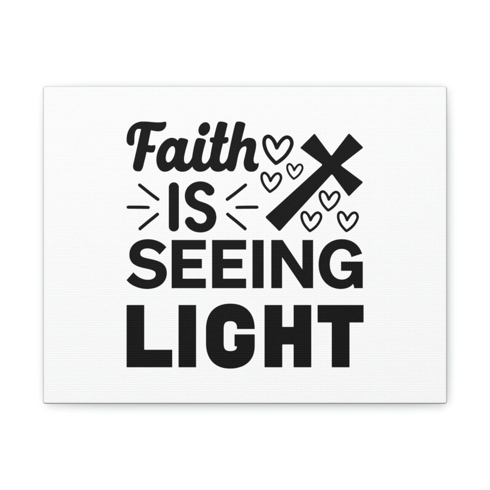 Scripture Walls Faith Is Seeing Light John 8:12 Cross Christian Wall Art Bible Verse Print Ready to Hang Unframed-Express Your Love Gifts