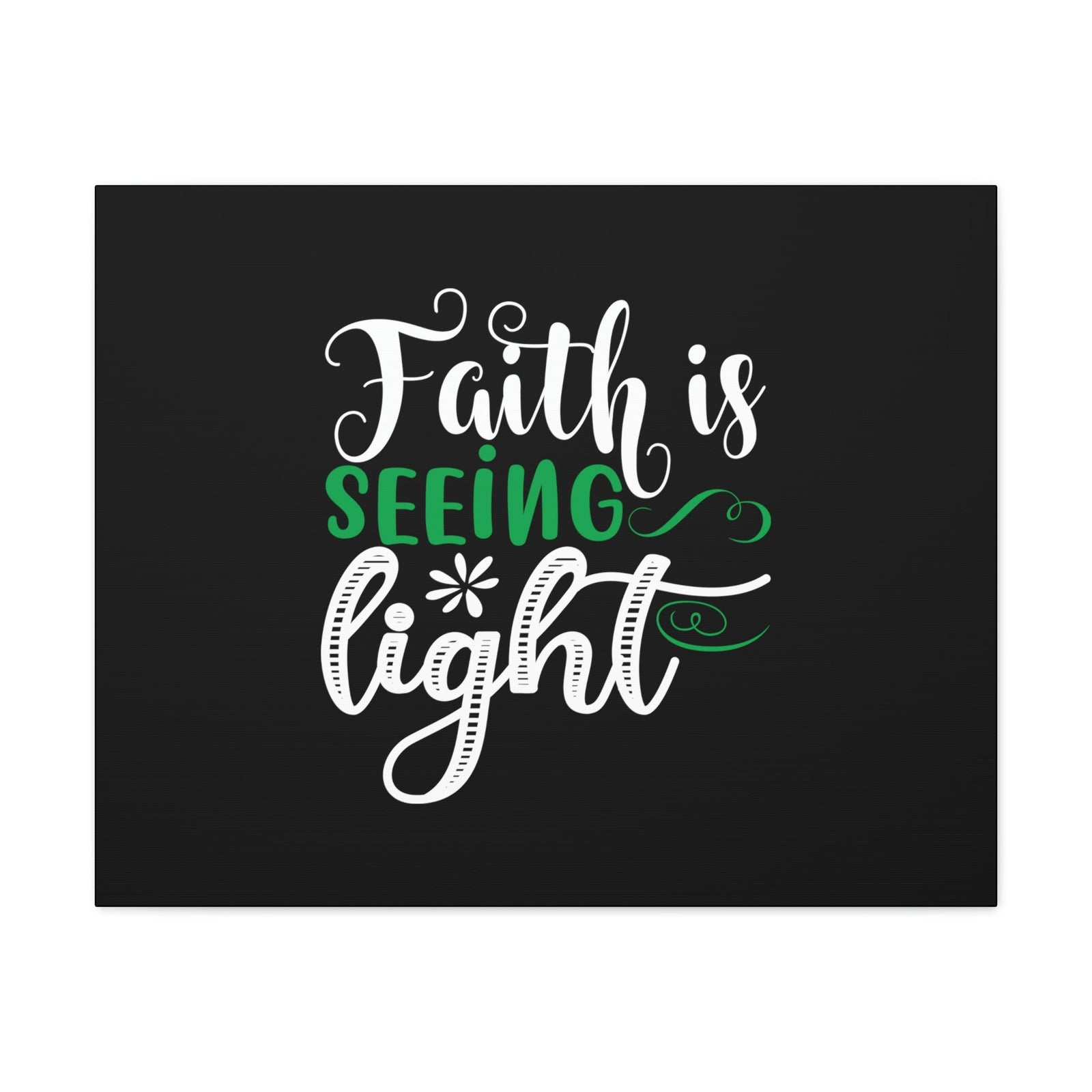 Scripture Walls Faith Is Seeing Light John 8:12 Green Christian Wall Art Bible Verse Print Ready to Hang Unframed-Express Your Love Gifts