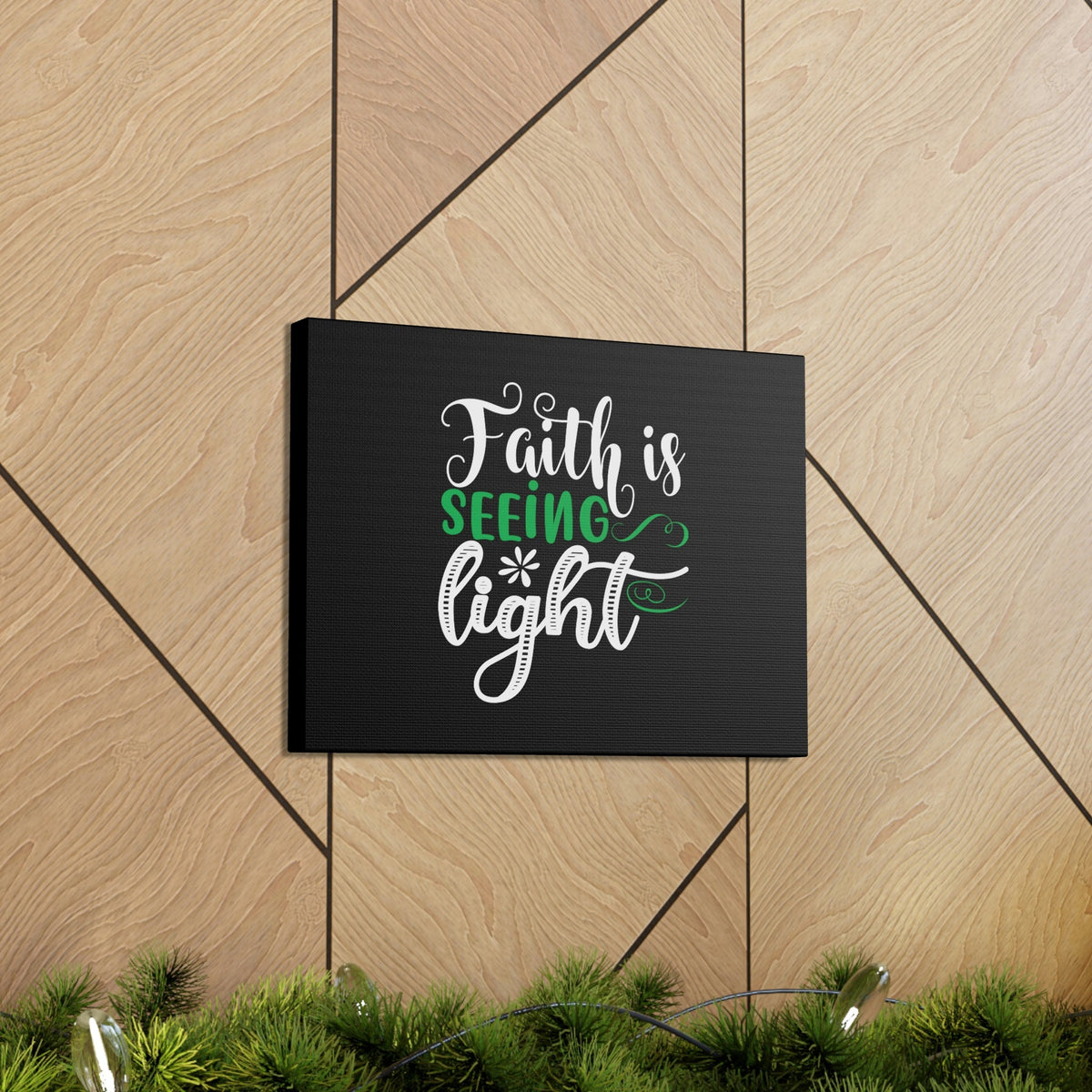 Scripture Walls Faith Is Seeing Light John 8:12 Green Christian Wall Art Bible Verse Print Ready to Hang Unframed-Express Your Love Gifts