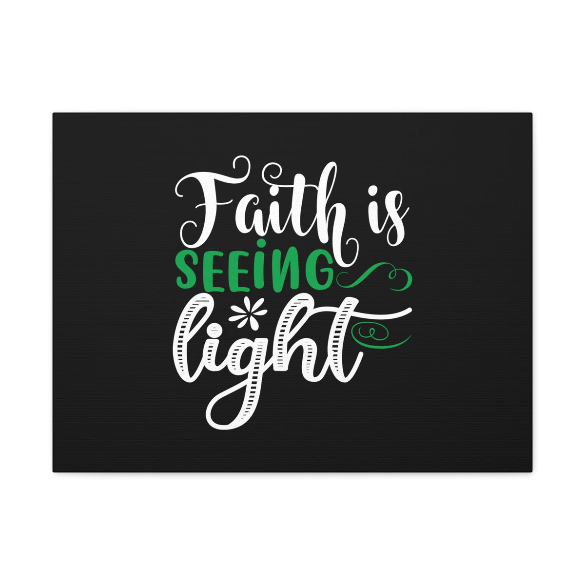 Scripture Walls Faith Is Seeing Light John 8:12 Green Christian Wall Art Bible Verse Print Ready to Hang Unframed-Express Your Love Gifts