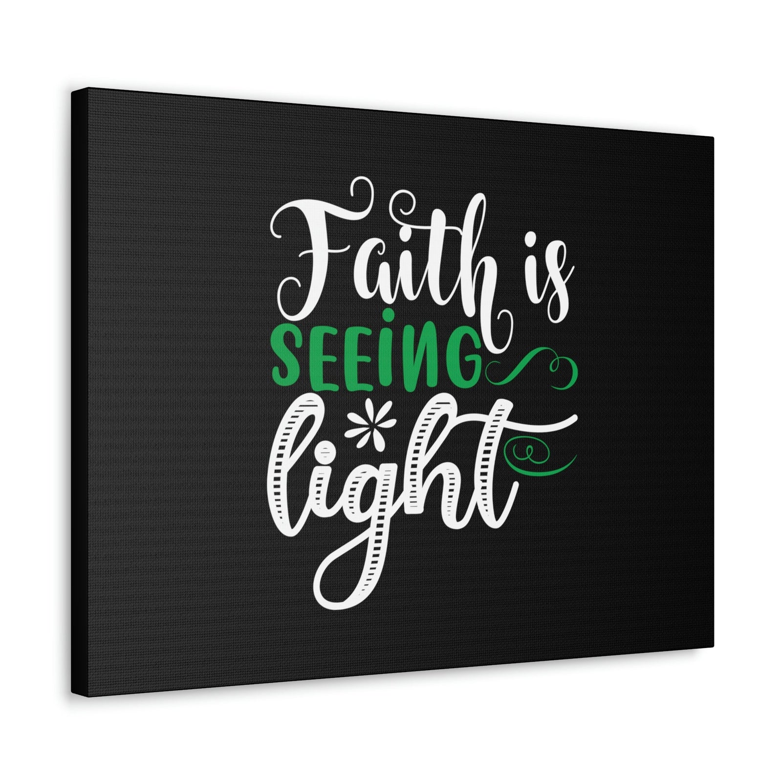 Scripture Walls Faith Is Seeing Light John 8:12 Green Christian Wall Art Bible Verse Print Ready to Hang Unframed-Express Your Love Gifts