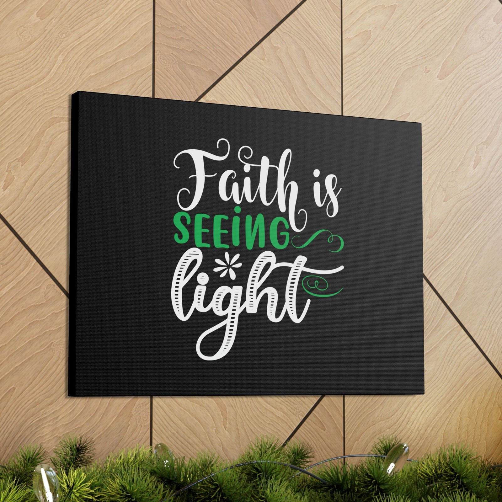 Scripture Walls Faith Is Seeing Light John 8:12 Green Christian Wall Art Bible Verse Print Ready to Hang Unframed-Express Your Love Gifts