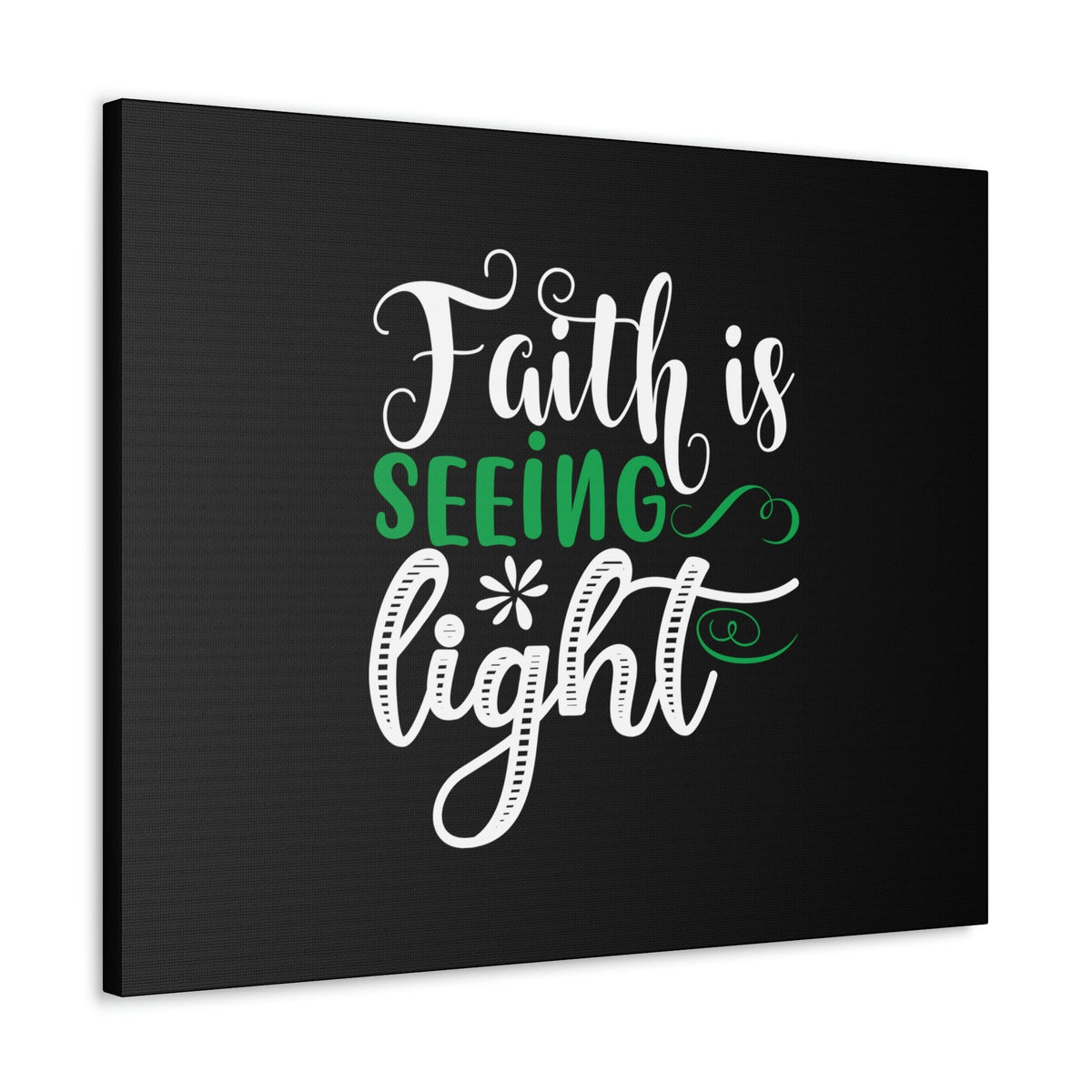 Scripture Walls Faith Is Seeing Light John 8:12 Green Christian Wall Art Bible Verse Print Ready to Hang Unframed-Express Your Love Gifts