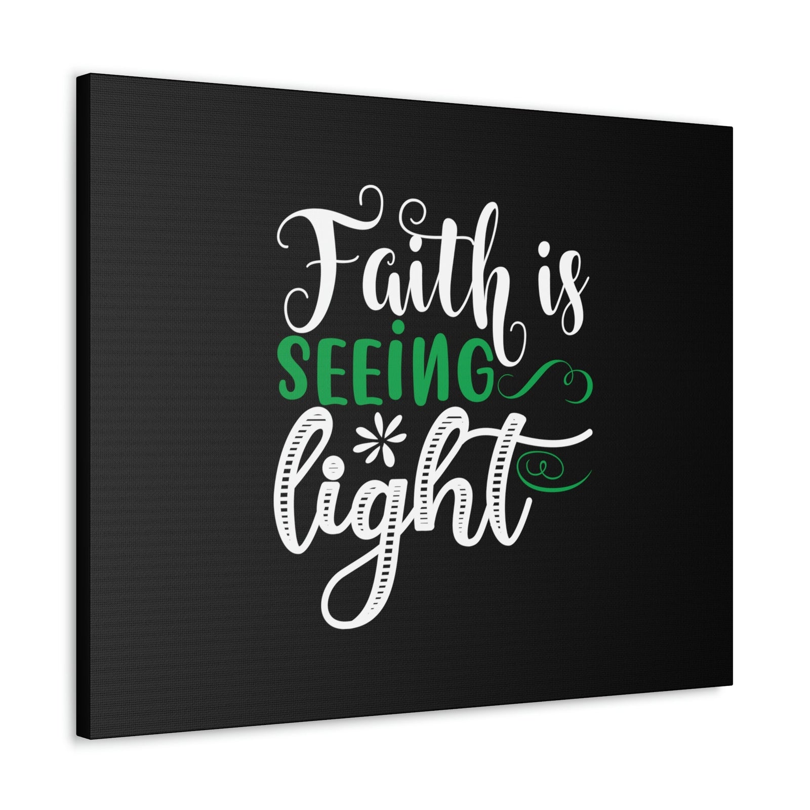 Scripture Walls Faith Is Seeing Light John 8:12 Green Christian Wall Art Bible Verse Print Ready to Hang Unframed-Express Your Love Gifts
