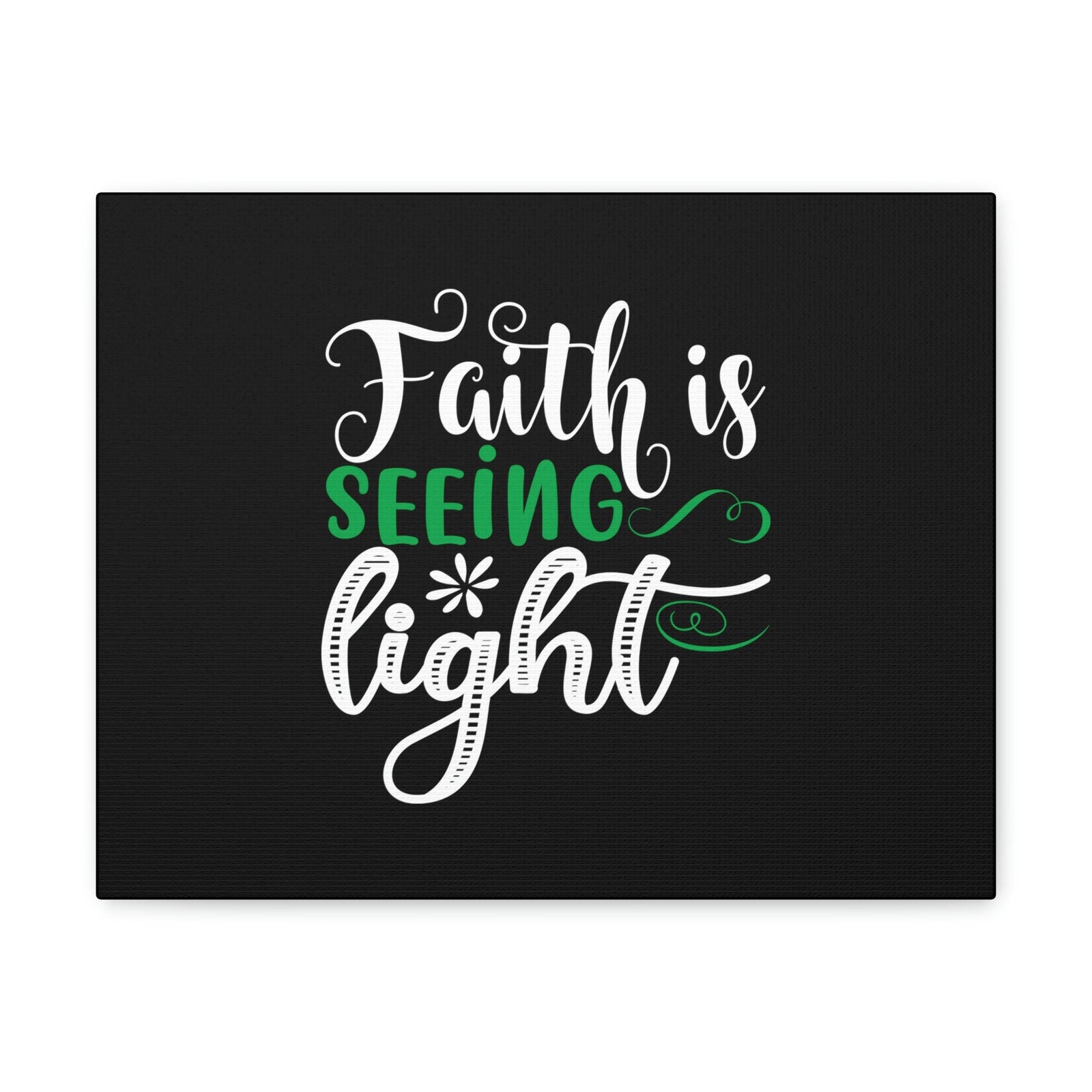Scripture Walls Faith Is Seeing Light John 8:12 Green Christian Wall Art Bible Verse Print Ready to Hang Unframed-Express Your Love Gifts