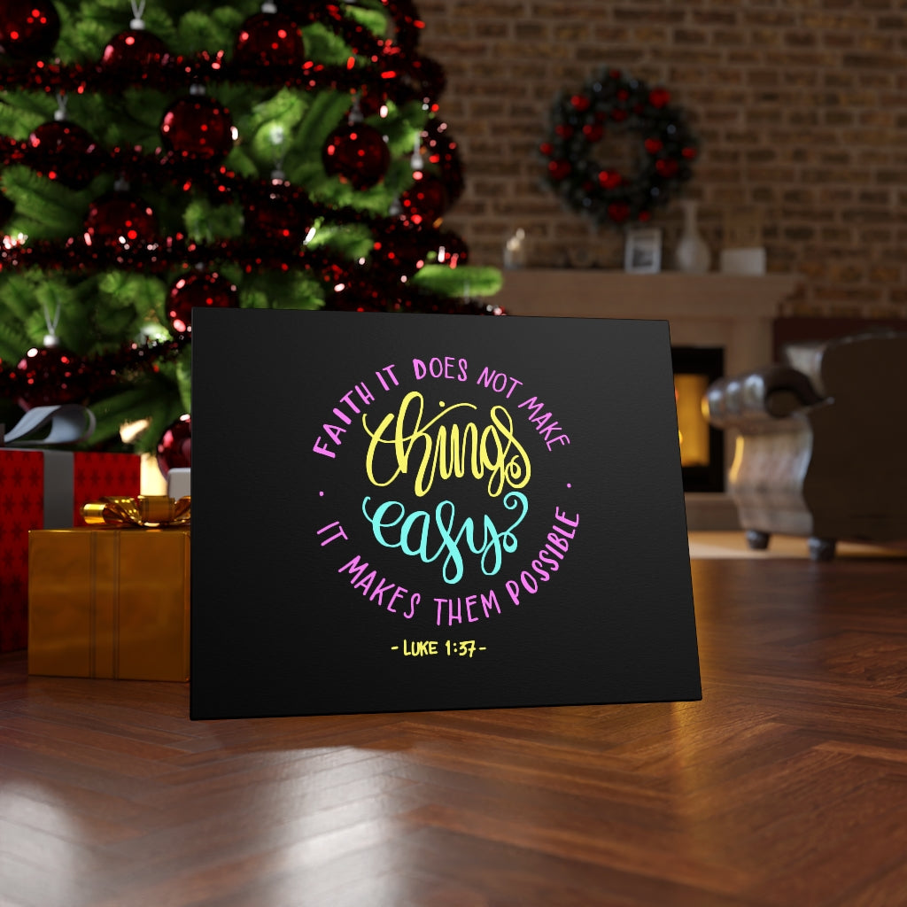 Scripture Walls Faith It Luke 1:37 Bible Verse Canvas Christian Wall Art Ready to Hang Unframed-Express Your Love Gifts