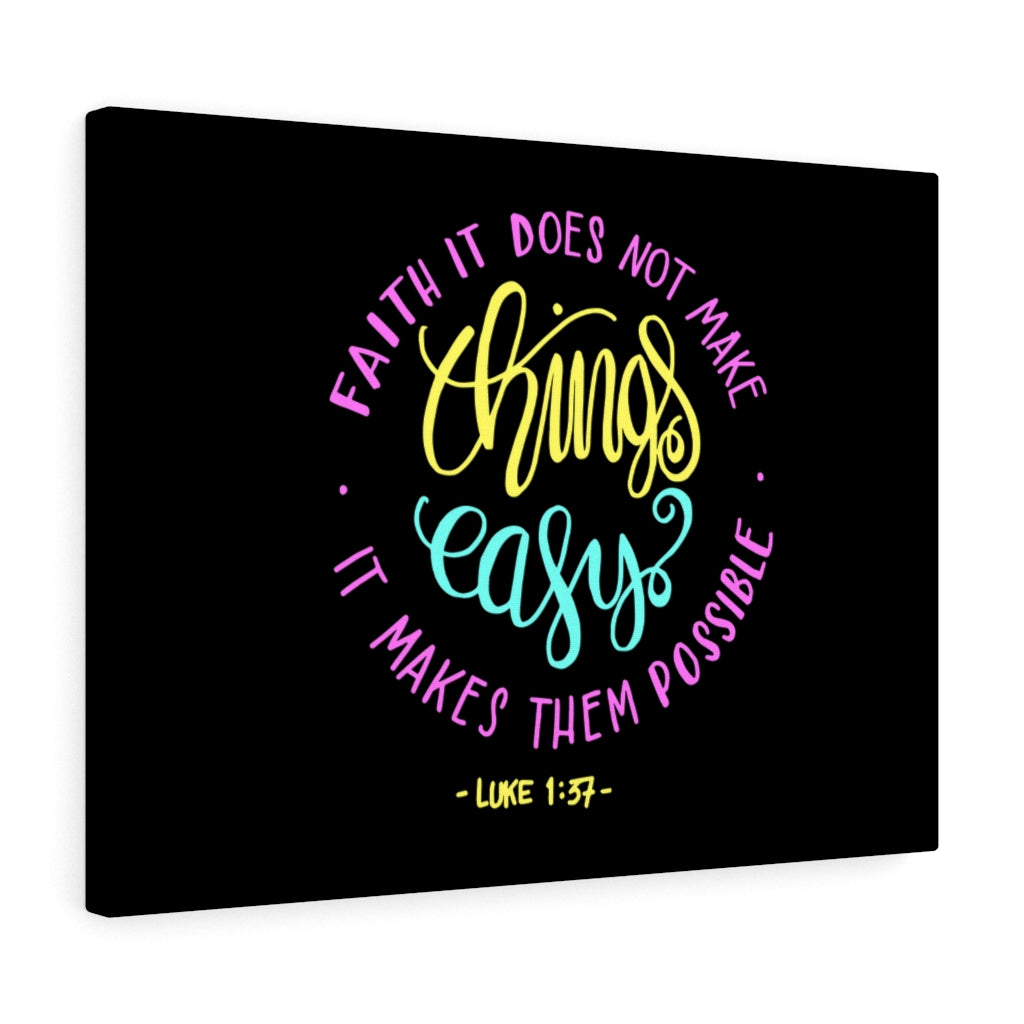 Scripture Walls Faith It Luke 1:37 Bible Verse Canvas Christian Wall Art Ready to Hang Unframed-Express Your Love Gifts