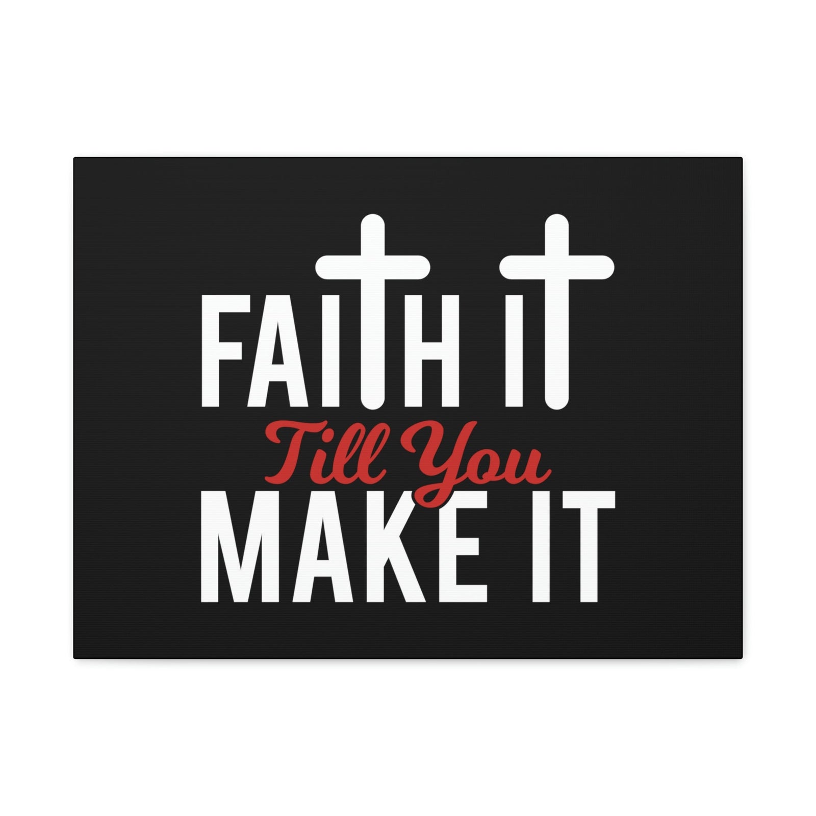Scripture Walls Faith It Till You Make It Hebrews 11:1 Red Christian Wall Art Bible Verse Print Ready to Hang Unframed-Express Your Love Gifts