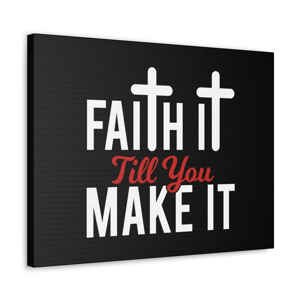 Scripture Walls Faith It Till You Make It Hebrews 11:1 Red Christian Wall Art Bible Verse Print Ready to Hang Unframed-Express Your Love Gifts