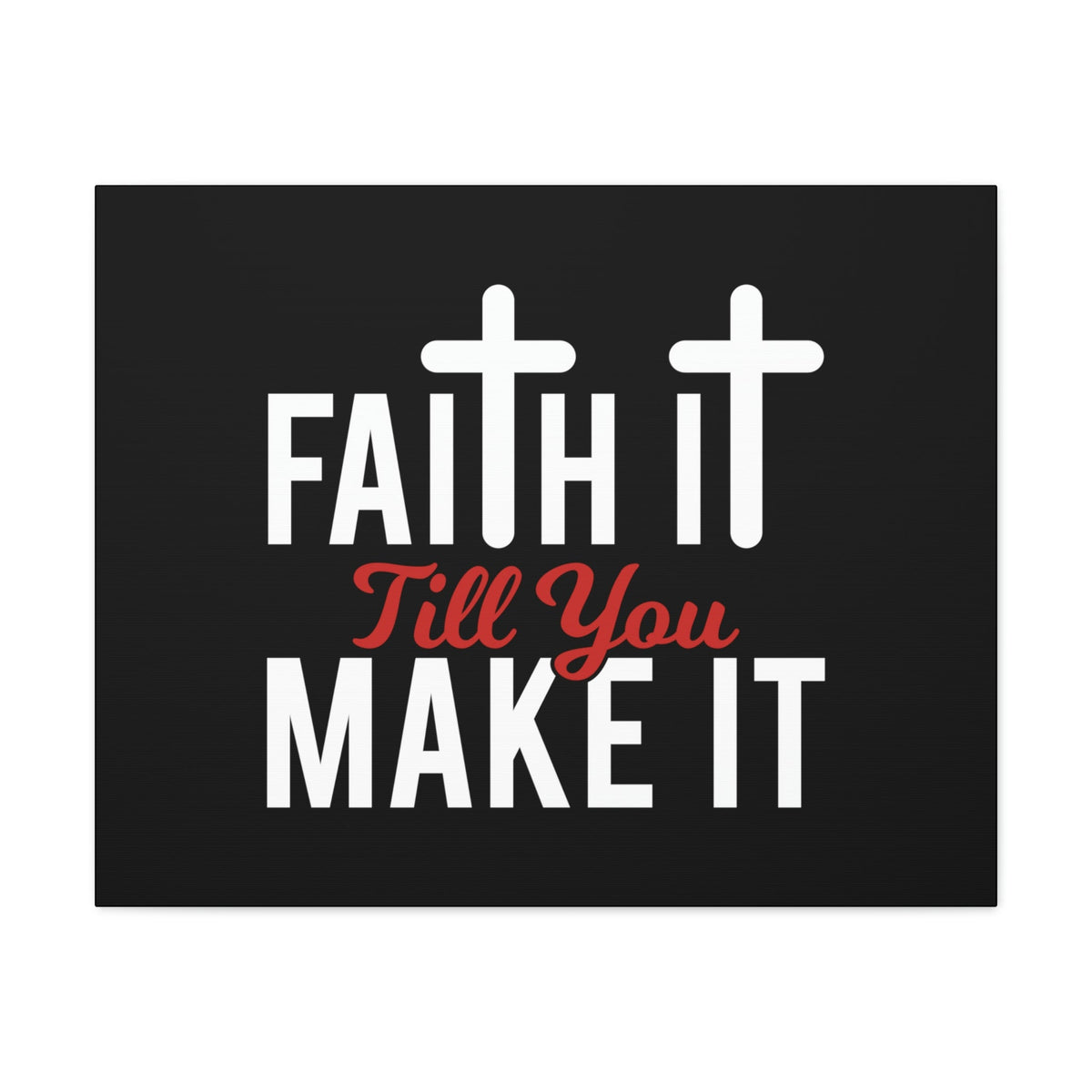 Scripture Walls Faith It Till You Make It Hebrews 11:1 Red Christian Wall Art Bible Verse Print Ready to Hang Unframed-Express Your Love Gifts