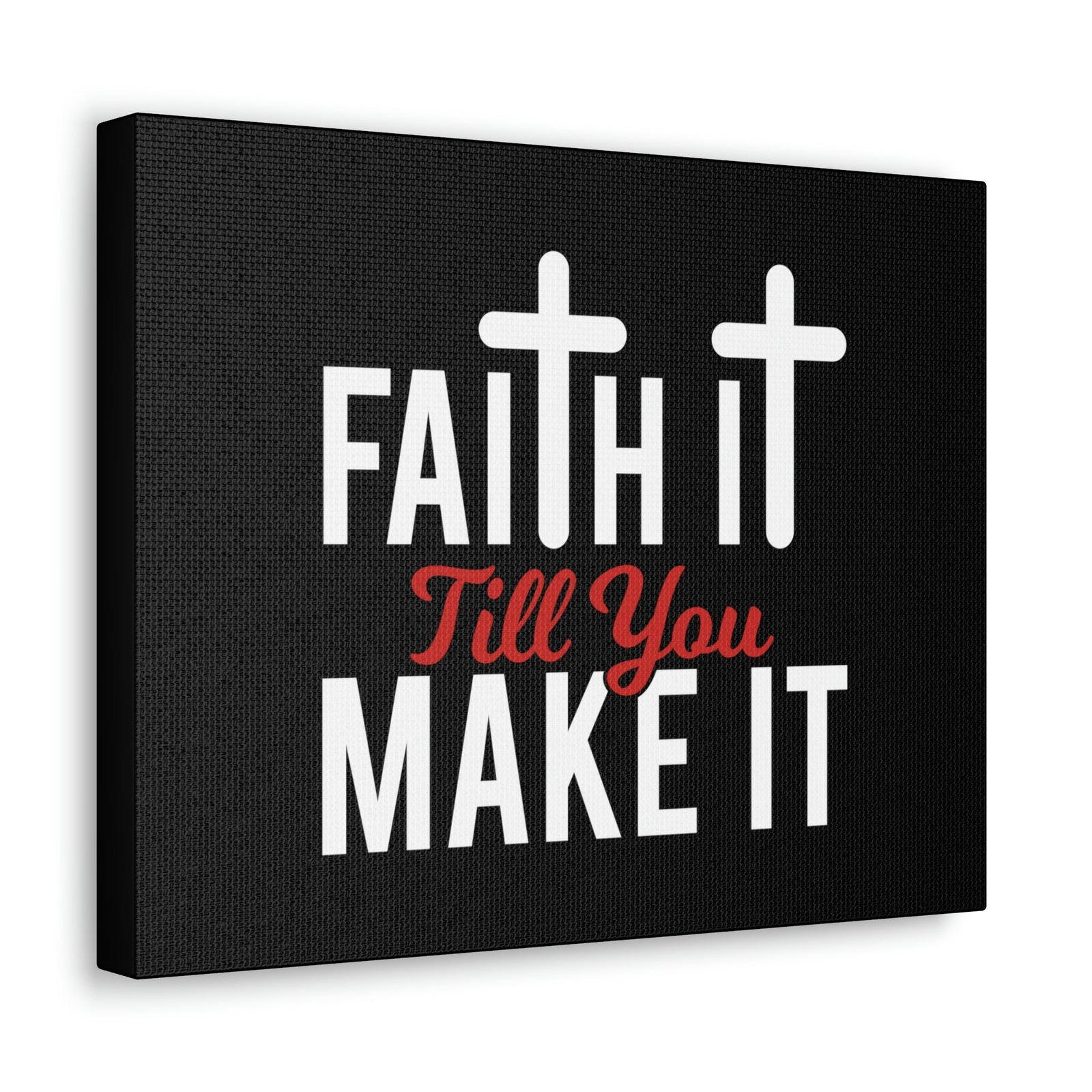Scripture Walls Faith It Till You Make It Hebrews 11:1 Red Christian Wall Art Bible Verse Print Ready to Hang Unframed-Express Your Love Gifts