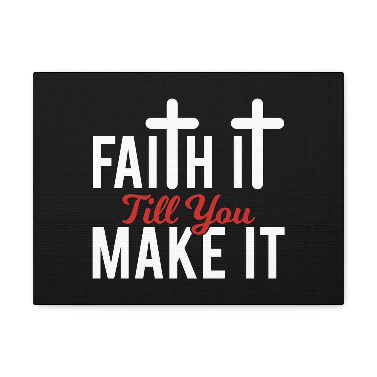 Scripture Walls Faith It Till You Make It Hebrews 11:1 Red Christian Wall Art Bible Verse Print Ready to Hang Unframed-Express Your Love Gifts