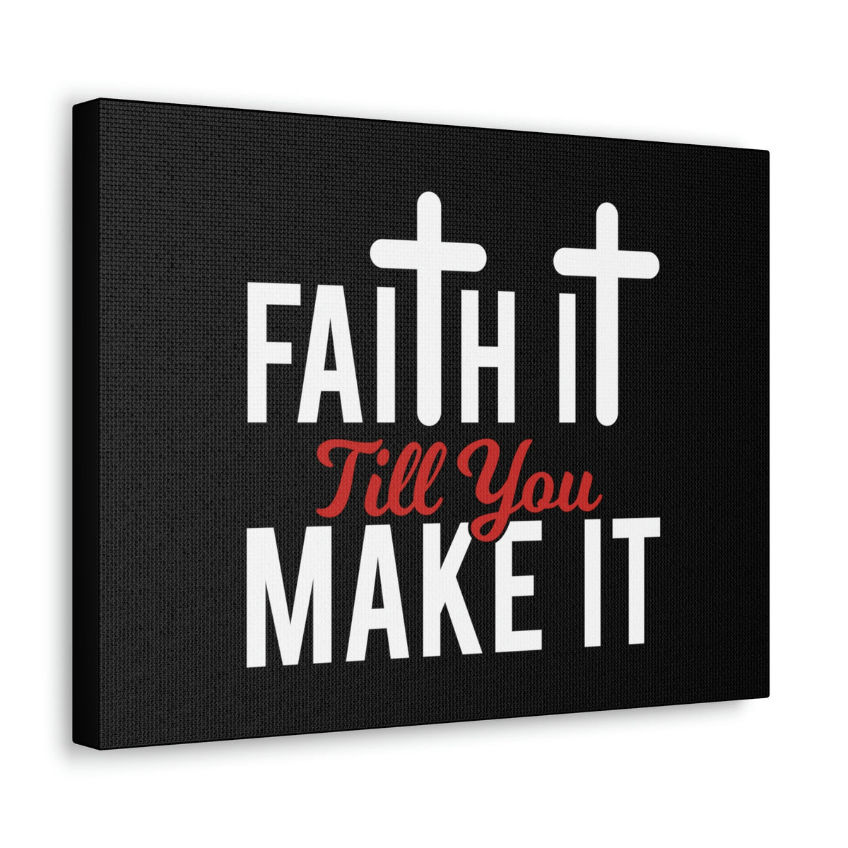 Scripture Walls Faith It Till You Make It Hebrews 11:1 Red Christian Wall Art Bible Verse Print Ready to Hang Unframed-Express Your Love Gifts