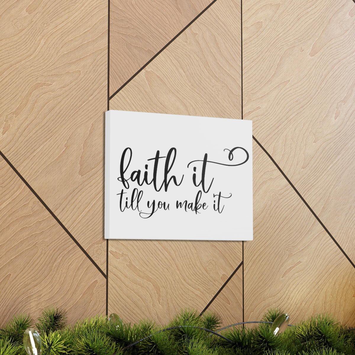 Scripture Walls Faith It Till You Make It Isaiah 26:4 Christian Wall Art Print Ready to Hang Unframed-Express Your Love Gifts