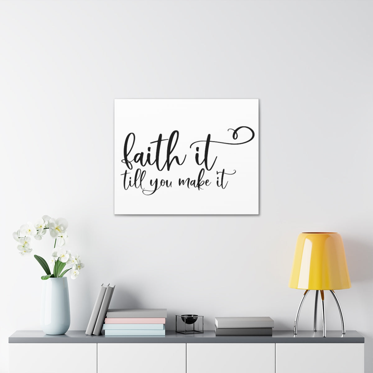 Scripture Walls Faith It Till You Make It Isaiah 26:4 Christian Wall Art Print Ready to Hang Unframed-Express Your Love Gifts