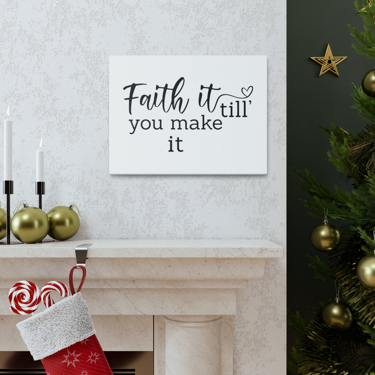 Scripture Walls Faith It Till You Make It MARK 11:24 Christian Wall Art Print Ready to Hang Unframed-Express Your Love Gifts