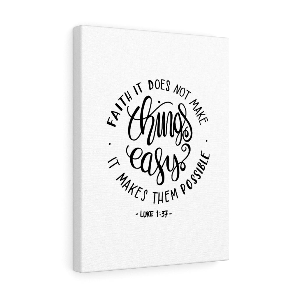 Scripture Walls Faith Makes it Possible Luke 1:37 Bible Verse Canvas Christian Wall Art Ready to Hang Unframed-Express Your Love Gifts
