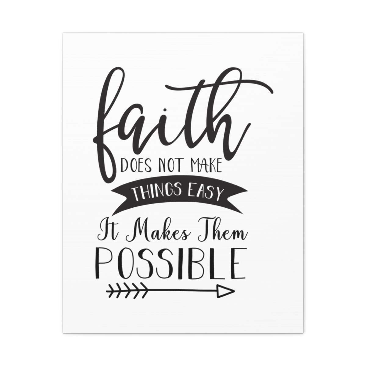 Scripture Walls Faith Makes Them Possible Luke 1:37 Christian Wall Art Print Ready to Hang Unframed-Express Your Love Gifts
