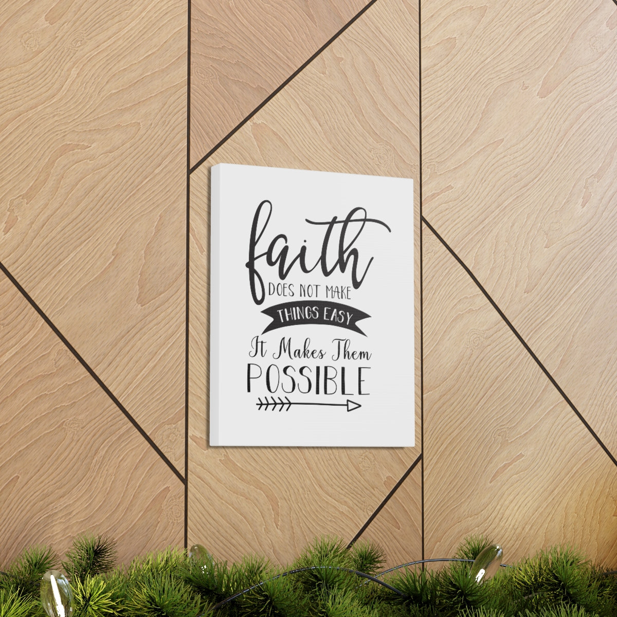 Scripture Walls Faith Makes Them Possible Luke 1:37 Christian Wall Art Print Ready to Hang Unframed-Express Your Love Gifts