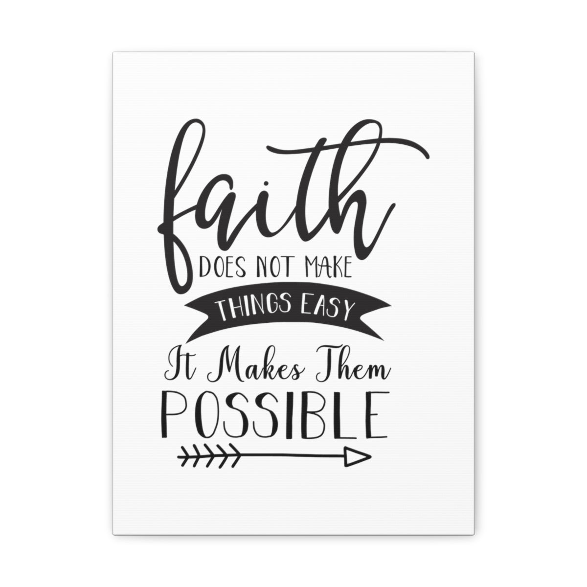 Scripture Walls Faith Makes Them Possible Luke 1:37 Christian Wall Art Print Ready to Hang Unframed-Express Your Love Gifts
