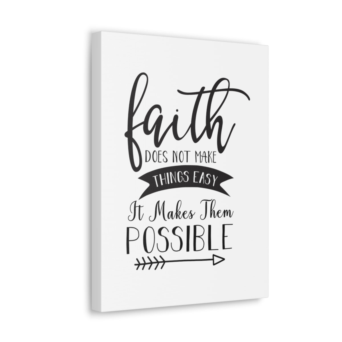 Scripture Walls Faith Makes Them Possible Luke 1:37 Christian Wall Art Print Ready to Hang Unframed-Express Your Love Gifts