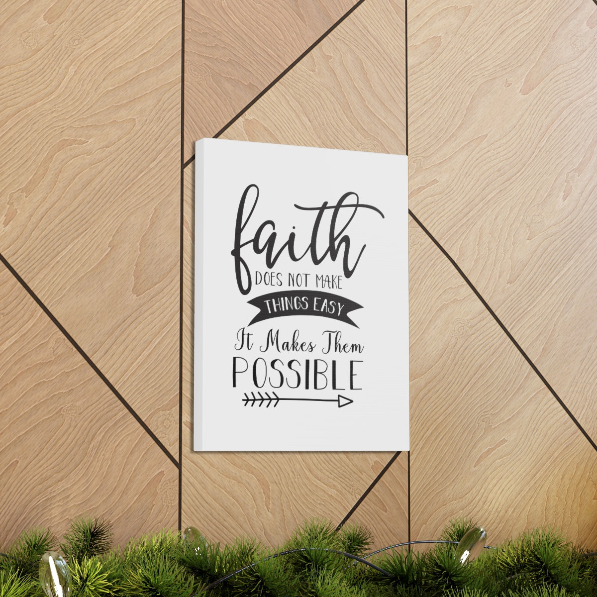 Scripture Walls Faith Makes Them Possible Luke 1:37 Christian Wall Art Print Ready to Hang Unframed-Express Your Love Gifts
