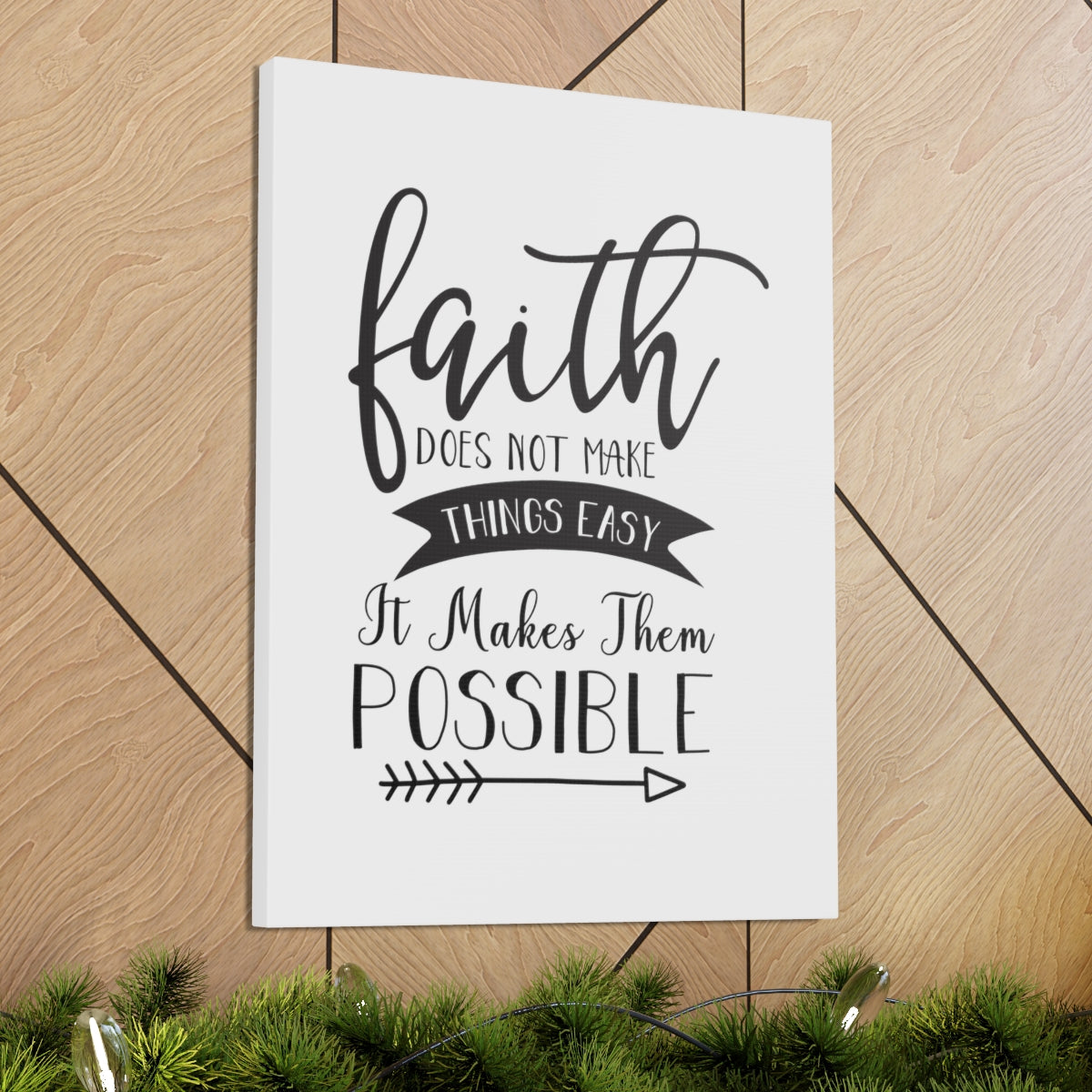 Scripture Walls Faith Makes Them Possible Luke 1:37 Christian Wall Art Print Ready to Hang Unframed-Express Your Love Gifts