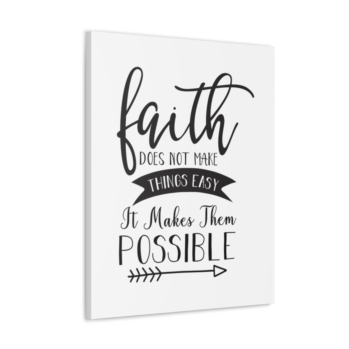 Scripture Walls Faith Makes Them Possible Luke 1:37 Christian Wall Art Print Ready to Hang Unframed-Express Your Love Gifts