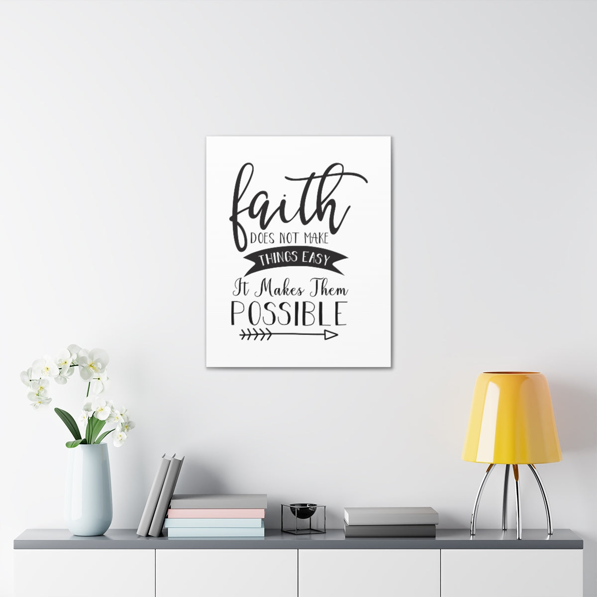 Scripture Walls Faith Makes Them Possible Luke 1:37 Christian Wall Art Print Ready to Hang Unframed-Express Your Love Gifts