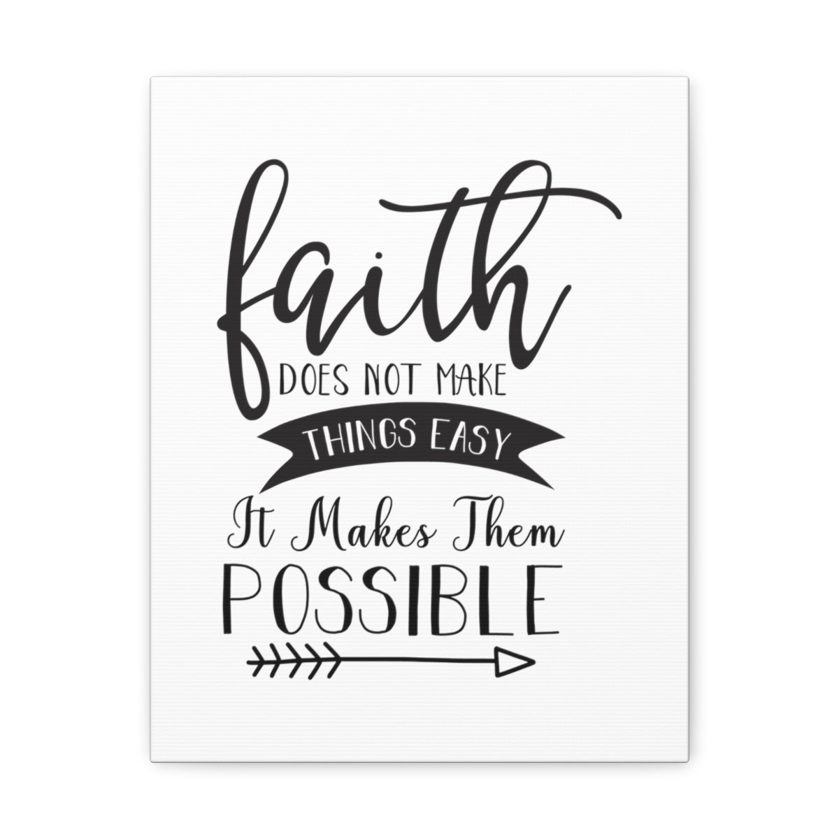 Scripture Walls Faith Makes Them Possible Luke 1:37 Christian Wall Art Print Ready to Hang Unframed-Express Your Love Gifts