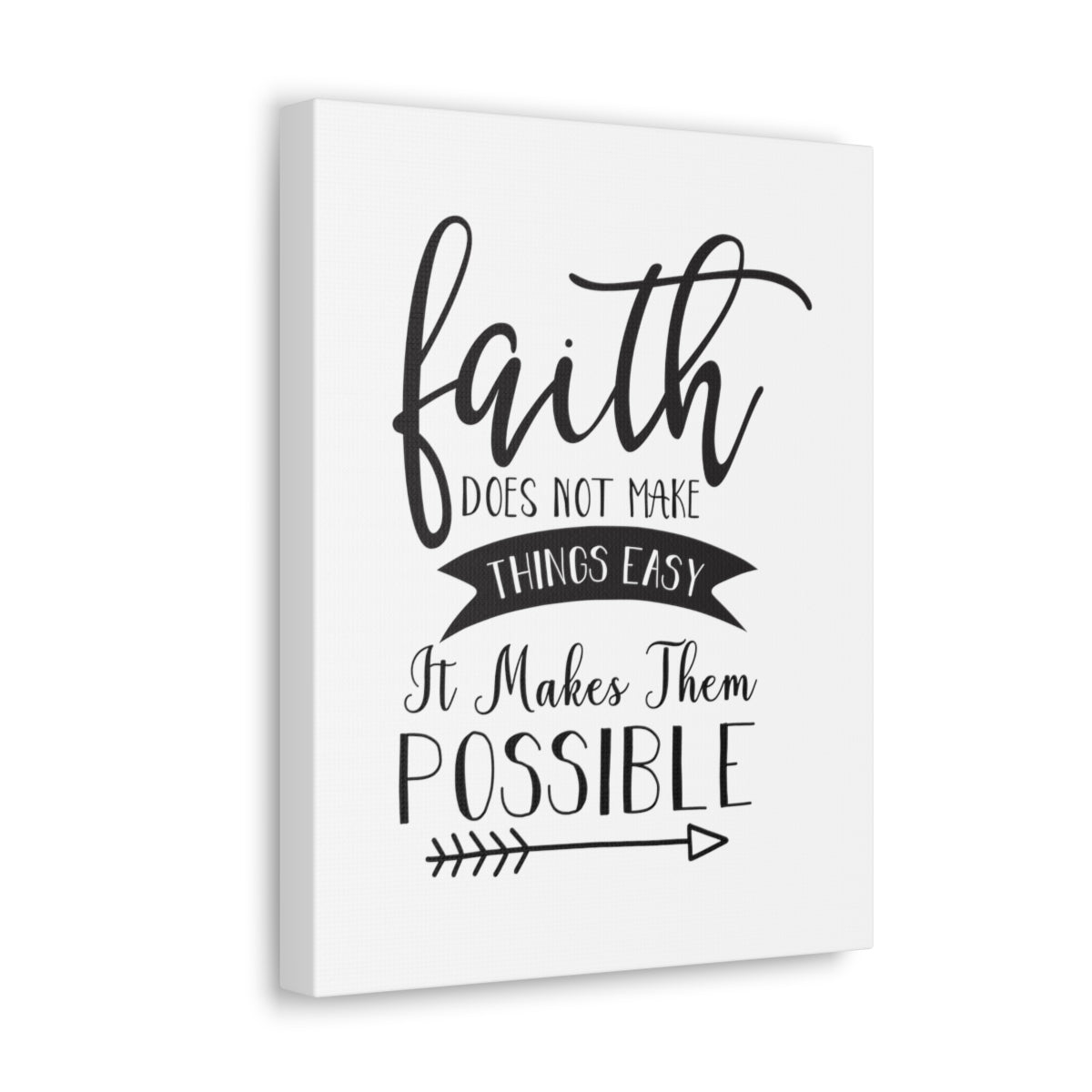 Scripture Walls Faith Makes Them Possible Luke 1:37 Christian Wall Art Print Ready to Hang Unframed-Express Your Love Gifts