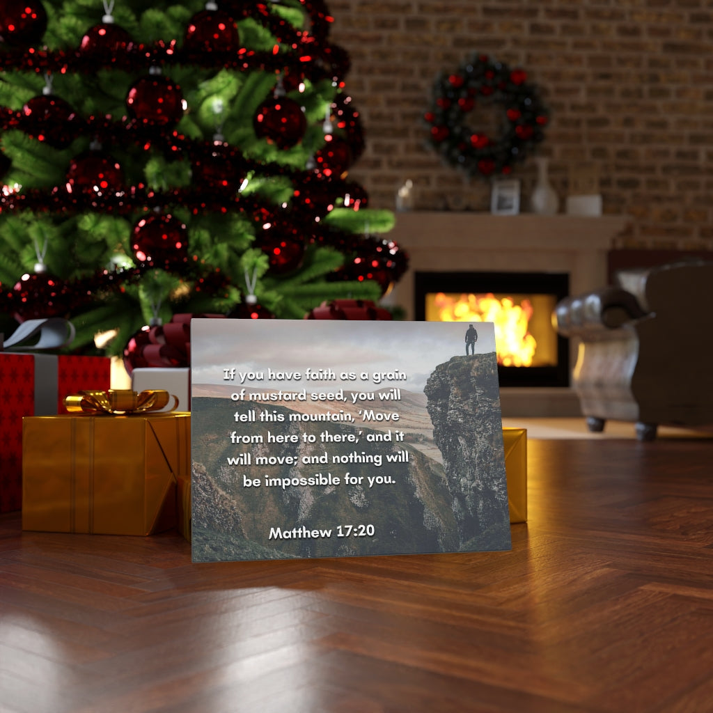Scripture Walls Faith Matthew 17:20 Bible Verse Canvas Christian Wall Art Ready to Hang Unframed-Express Your Love Gifts