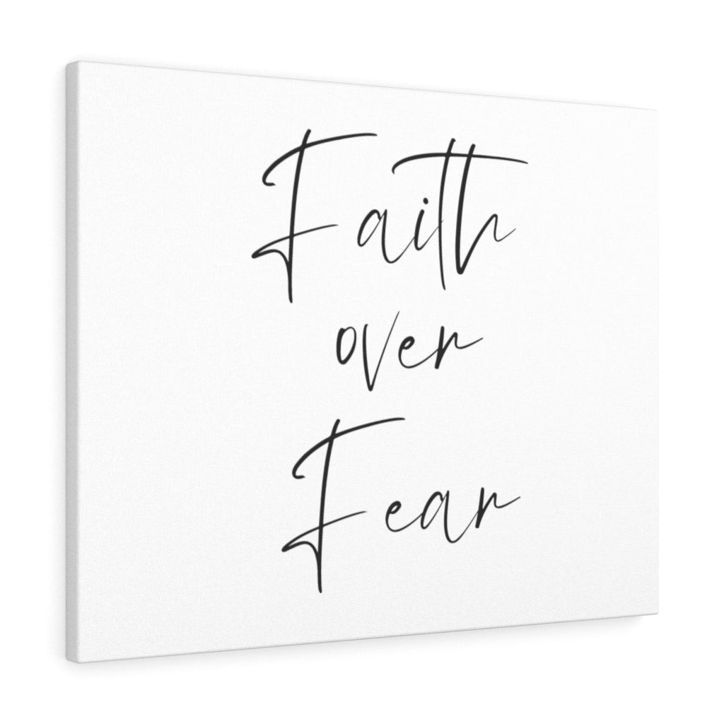 Scripture Walls Faith Over Fear Bible Verse Canvas Christian Wall Art Ready to Hang Unframed-Express Your Love Gifts