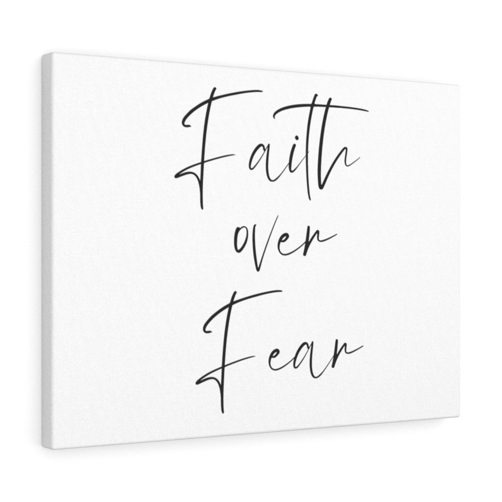 Scripture Walls Faith Over Fear Bible Verse Canvas Christian Wall Art Ready to Hang Unframed-Express Your Love Gifts