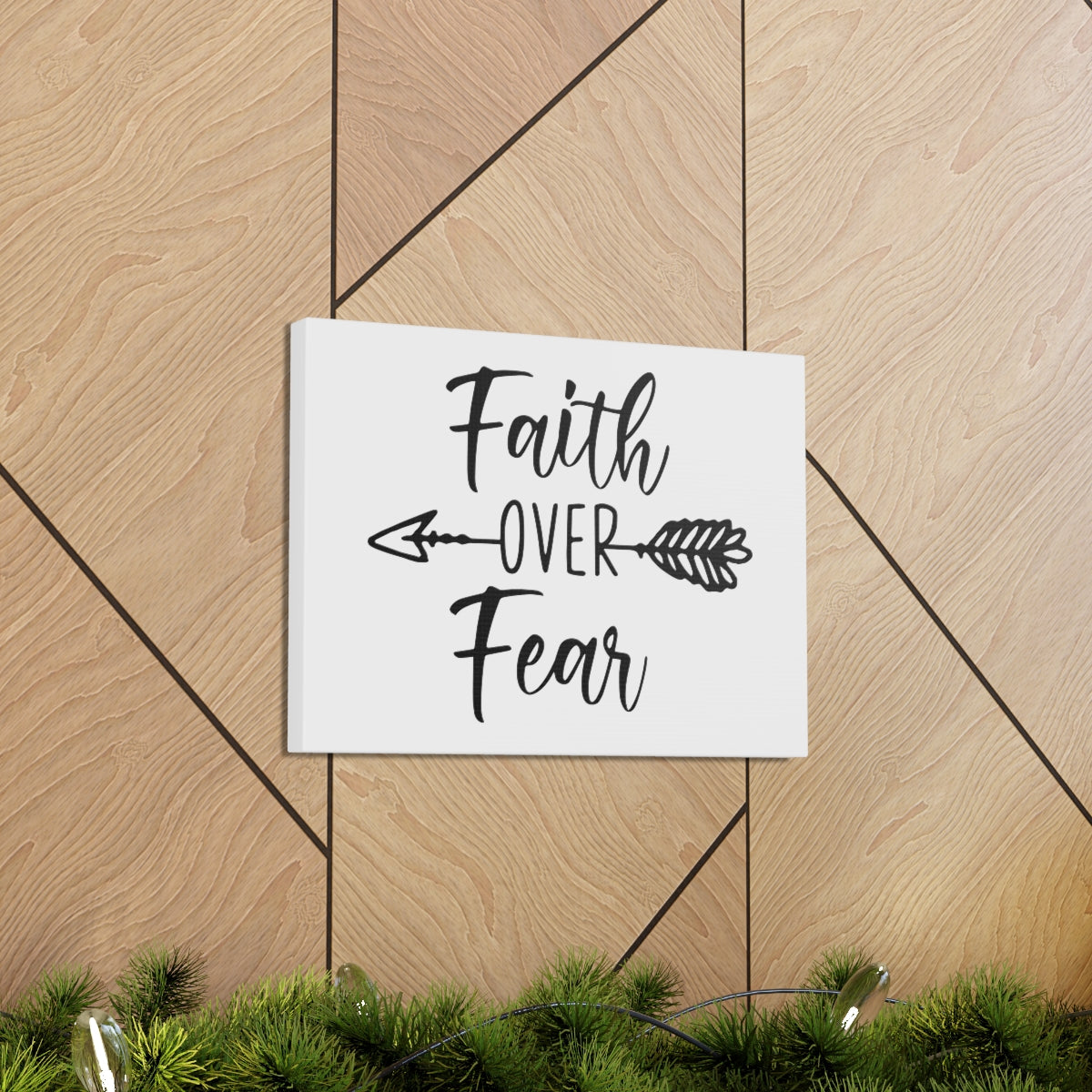 Scripture Walls Faith Over Fear Deuteronomy 31:6 Christian Wall Art Print Ready to Hang Unframed-Express Your Love Gifts