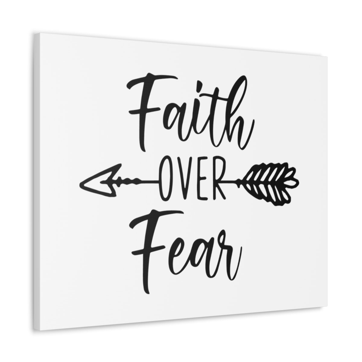 Scripture Walls Faith Over Fear Deuteronomy 31:6 Christian Wall Art Print Ready to Hang Unframed-Express Your Love Gifts